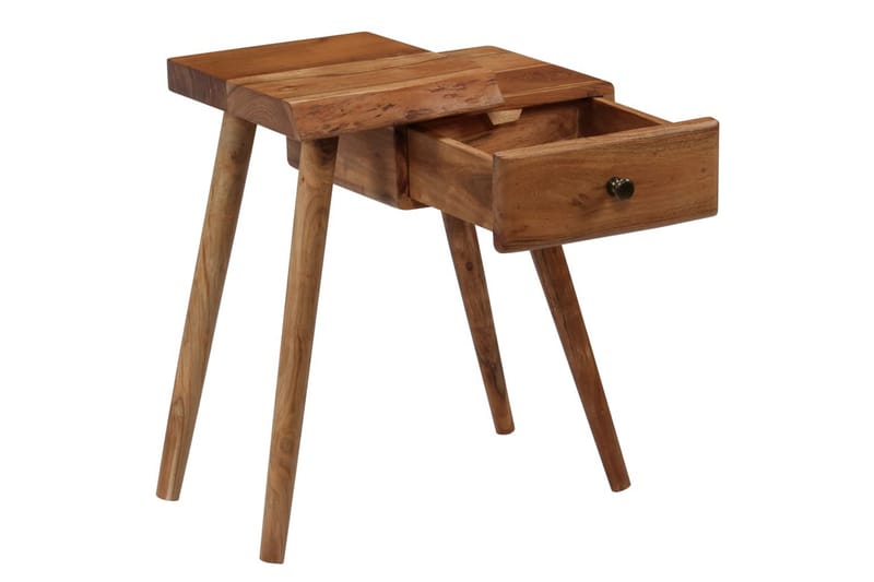 Sängbord massivt akaciaträ 45x32x55 cm - Brun - Möbler - Bord & matgrupper - Avlastningsbord - Sängbord & nattduksbord