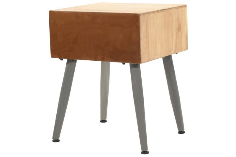 Sängbord massivt granträ 43x38x50 cm - Brun - Möbler - Bord & matgrupper - Avlastningsbord - Sängbord & nattduksbord