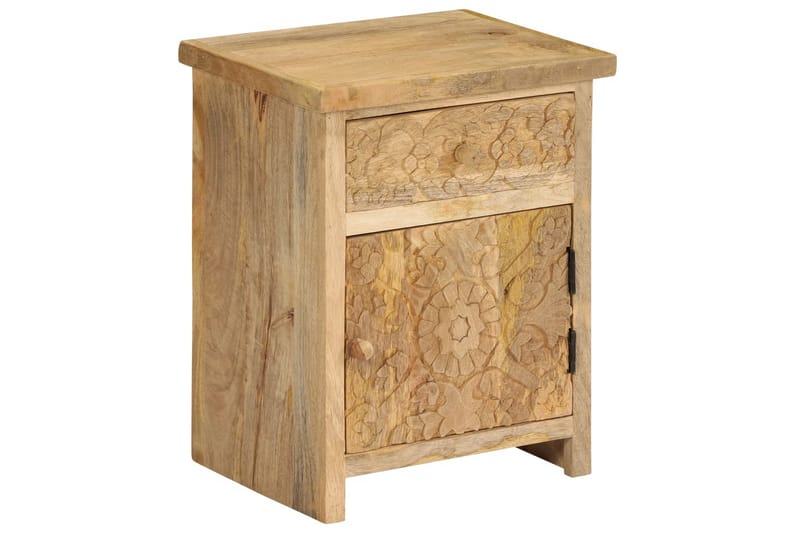 Sängbord massivt mangoträ 40x30x50 cm - Brun - Möbler - Bord & matgrupper - Avlastningsbord - Sängbord & nattduksbord