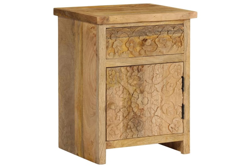 Sängbord massivt mangoträ 40x30x50 cm - Brun - Möbler - Bord & matgrupper - Avlastningsbord - Sängbord & nattduksbord