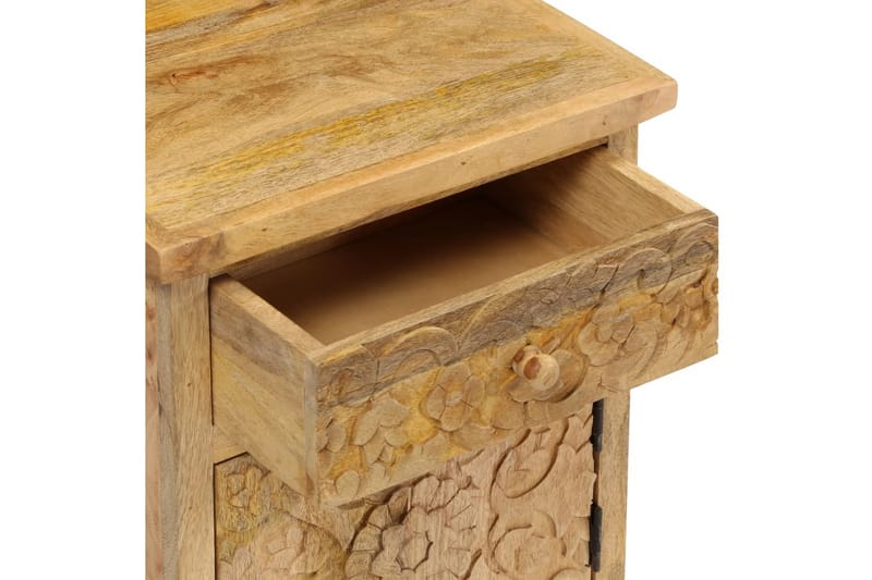 Sängbord massivt mangoträ 40x30x50 cm - Brun - Möbler - Bord & matgrupper - Avlastningsbord - Sängbord & nattduksbord