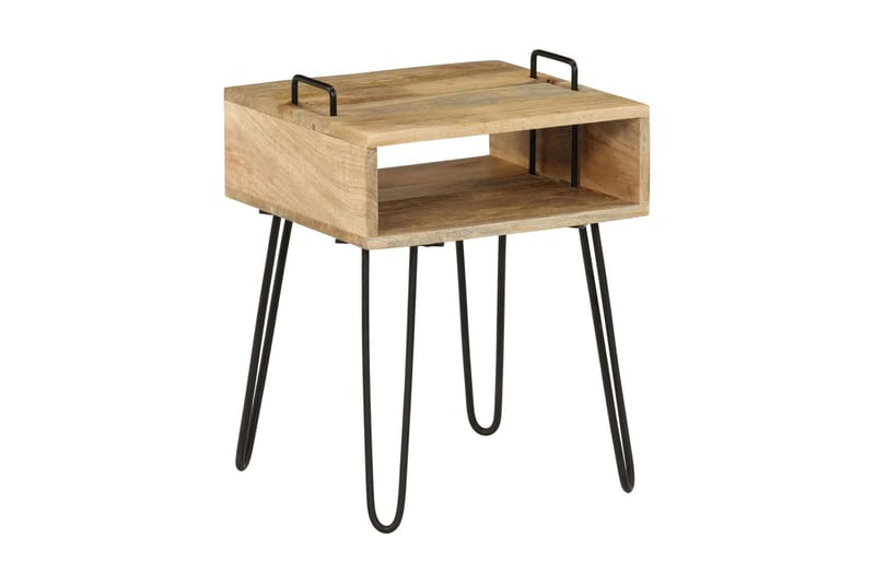 Sängbord massivt mangoträ 40x34x47 cm - Brun - Möbler - Bord & matgrupper - Avlastningsbord - Sängbord & nattduksbord