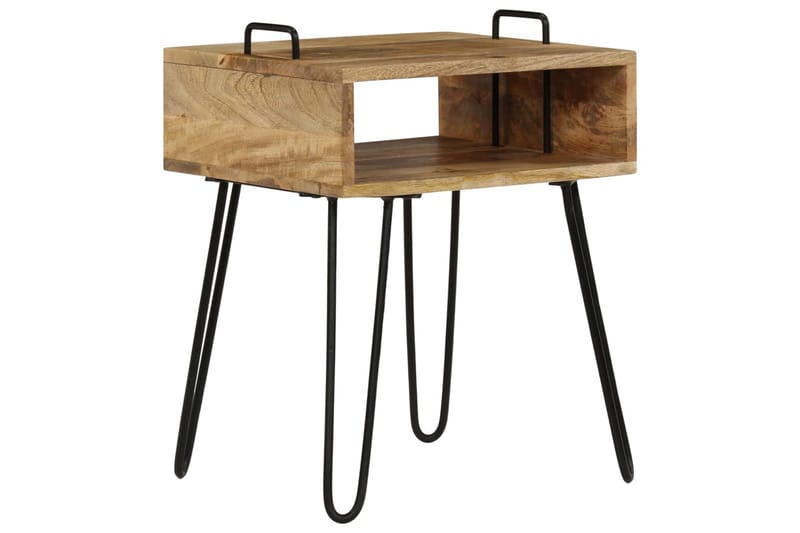 Sängbord massivt mangoträ 40x34x47 cm - Brun - Möbler - Bord & matgrupper - Avlastningsbord - Sängbord & nattduksbord