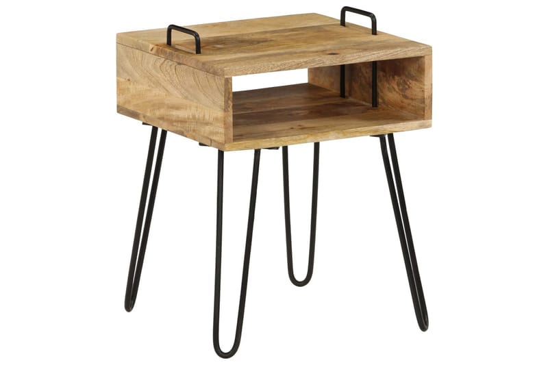 Sängbord massivt mangoträ 40x34x47 cm - Brun - Möbler - Bord & matgrupper - Avlastningsbord - Sängbord & nattduksbord