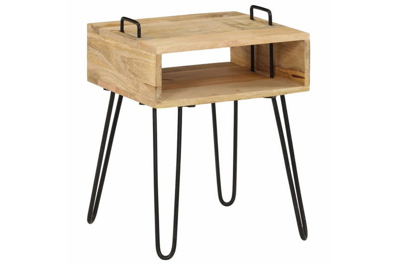 Sängbord massivt mangoträ 40x34x47 cm - Brun - Möbler - Bord & matgrupper - Avlastningsbord - Sängbord & nattduksbord