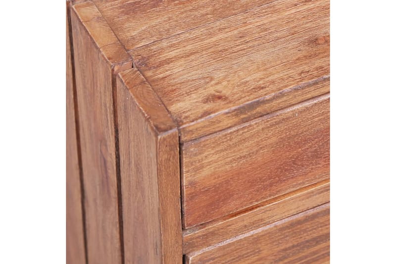 Sängbord med 3 lådor 35x25x35 cm massivt återvunnet trä - Brun - Möbler - Bord & matgrupper - Avlastningsbord - Sängbord & nattduksbord