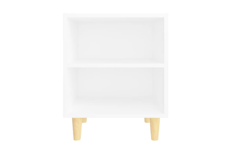 Sängbord med ben i massivt trä 2 st vit 40x30x50 cm - Vit - Möbler - Bord & matgrupper - Avlastningsbord - Sängbord & nattduksbord
