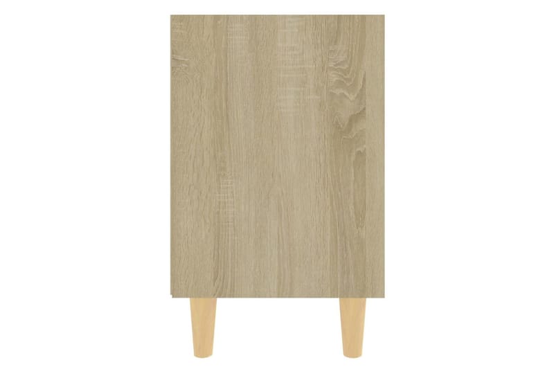 Sängbord med ben i massivt trä sonoma-ek 40x30x50 cm - Brun - Möbler - Bord & matgrupper - Avlastningsbord - Sängbord & nattduksbord
