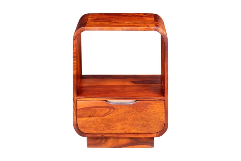 Sängbord med låda 2 st massivt sheshamträ 40x30x50 cm - Brun - Möbler - Bord & matgrupper - Avlastningsbord - Sängbord & nattduksbord