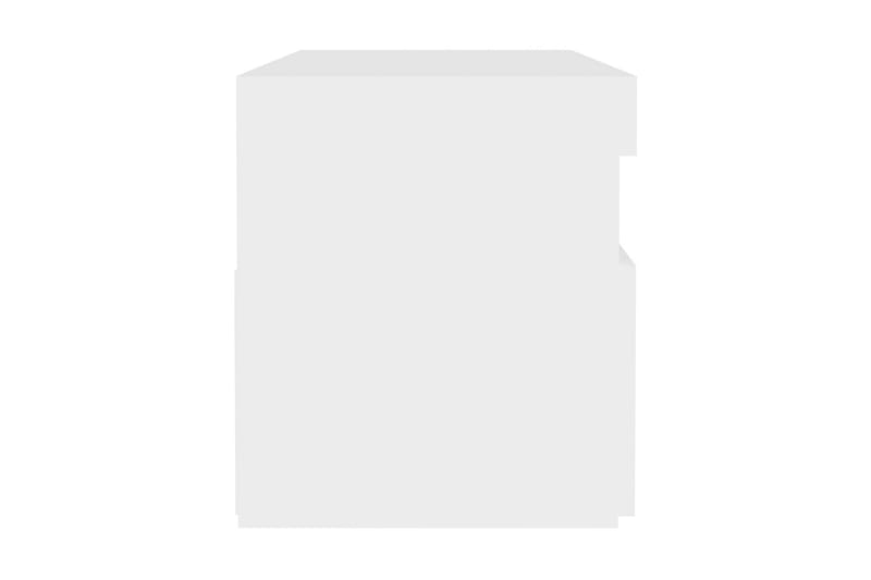 Sängbord med LED-belysning 2 st vit 60x35x40 cm spånskiva - Vit - Möbler - Bord & matgrupper - Avlastningsbord - Sängbord & nattduksbord