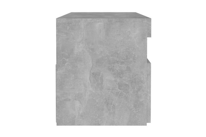 Sängbord med LED-belysning betonggrå 60x35x40 cm - Grå - Möbler - Bord & matgrupper - Avlastningsbord - Sängbord & nattduksbord