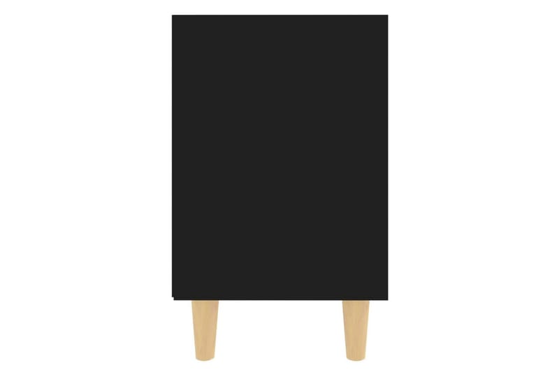 Sängbord med massiva ben svart 40x30x50 cm - Svart - Möbler - Bord & matgrupper - Avlastningsbord - Sängbord & nattduksbord