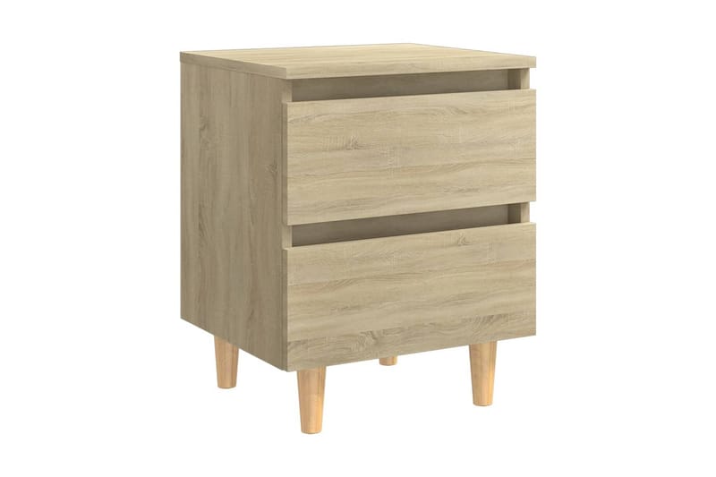 Sängbord med massiva furuben 2 st sonoma-ek 40x35x50 cm - Brun - Möbler - Bord & matgrupper - Avlastningsbord - Sängbord & nattduksbord