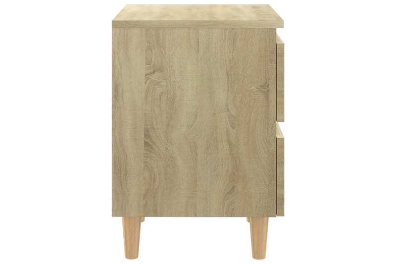 Sängbord med massiva furuben 2 st sonoma-ek 40x35x50 cm - Brun - Möbler - Bord & matgrupper - Avlastningsbord - Sängbord & nattduksbord