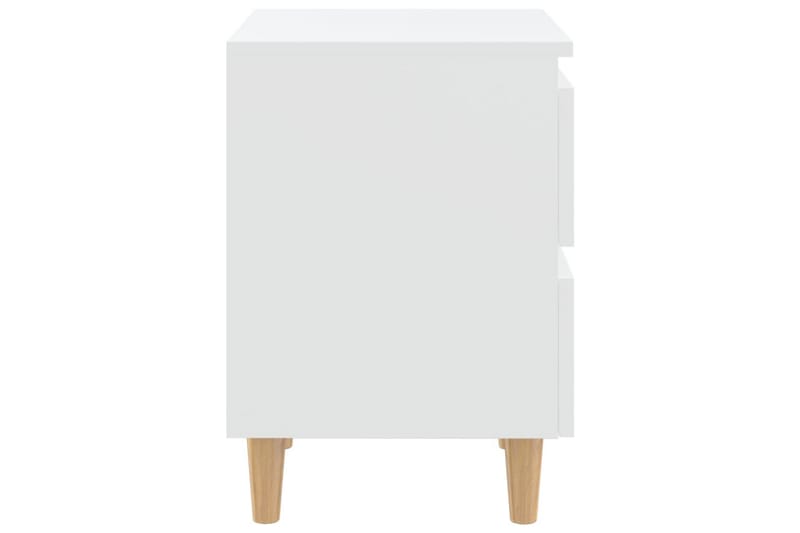 Sängbord med massiva furuben vit 40x35x50 cm - Vit - Möbler - Bord & matgrupper - Avlastningsbord - Sängbord & nattduksbord