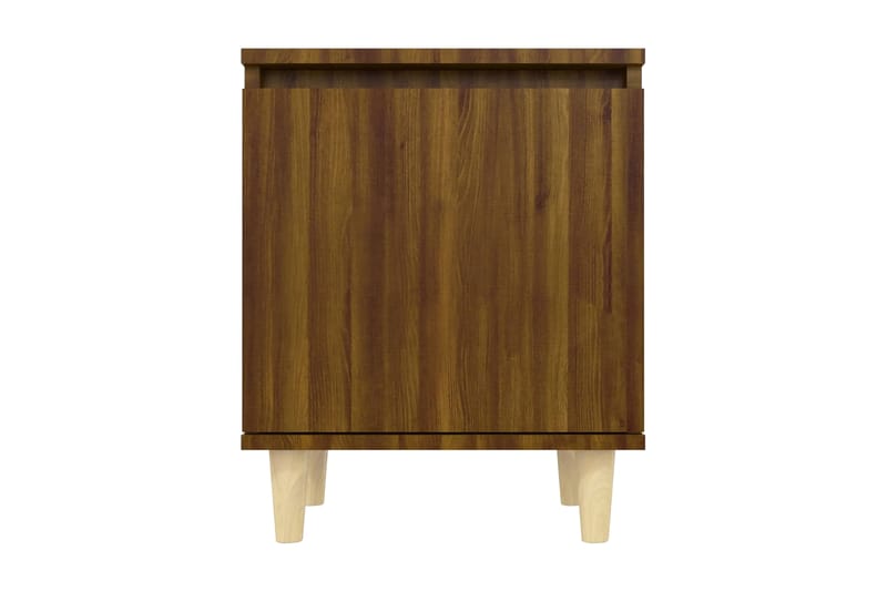 Sängbord med massiva träben brun ek 40x30x50 cm - Brun - Möbler - Bord & matgrupper - Avlastningsbord - Sängbord & nattduksbord