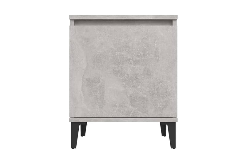 Sängbord med metallben 2 st betonggrå 40x30x50 cm - Grå - Möbler - Bord & matgrupper - Avlastningsbord - Sängbord & nattduksbord