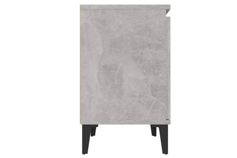 Sängbord med metallben 2 st betonggrå 40x30x50 cm - Grå - Möbler - Bord & matgrupper - Avlastningsbord - Sängbord & nattduksbord