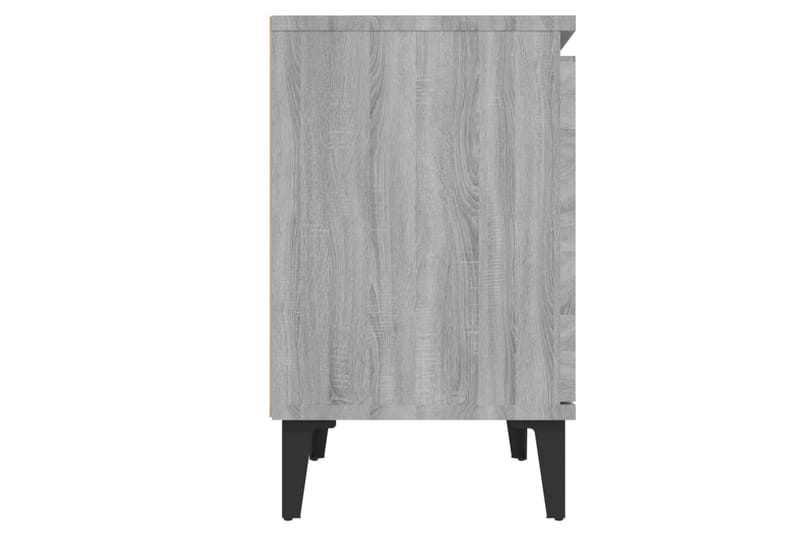 Sängbord med metallben 2 st grå sonoma 40x30x50 cm - Grå - Möbler - Bord & matgrupper - Avlastningsbord - Sängbord & nattduksbord