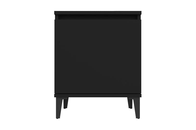 Sängbord med metallben 2 st svart 40x30x50 cm - Svart - Möbler - Bord & matgrupper - Avlastningsbord - Sängbord & nattduksbord