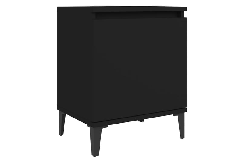 Sängbord med metallben 2 st svart 40x30x50 cm - Svart - Möbler - Bord & matgrupper - Avlastningsbord - Sängbord & nattduksbord