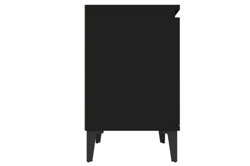 Sängbord med metallben 2 st svart 40x30x50 cm - Svart - Möbler - Bord & matgrupper - Avlastningsbord - Sängbord & nattduksbord