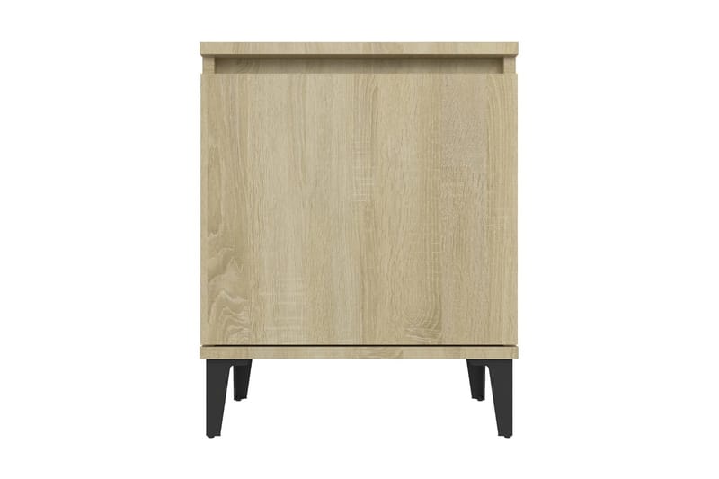 Sängbord med metallben sonoma-ek 40x30x50 cm - Brun - Möbler - Bord & matgrupper - Avlastningsbord - Sängbord & nattduksbord