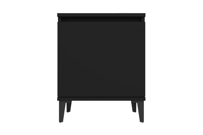 Sängbord med metallben svart 40x30x50 cm - Svart - Möbler - Bord & matgrupper - Avlastningsbord - Sängbord & nattduksbord