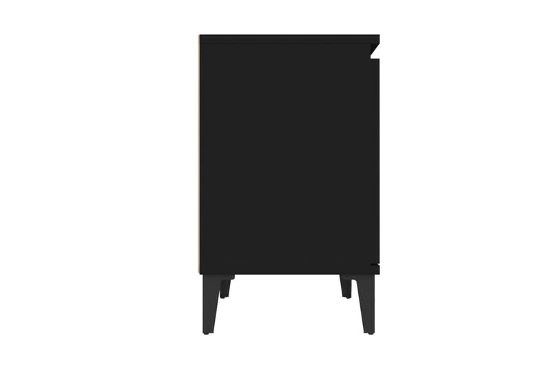 Sängbord med metallben svart 40x30x50 cm - Svart - Möbler - Bord & matgrupper - Avlastningsbord - Sängbord & nattduksbord
