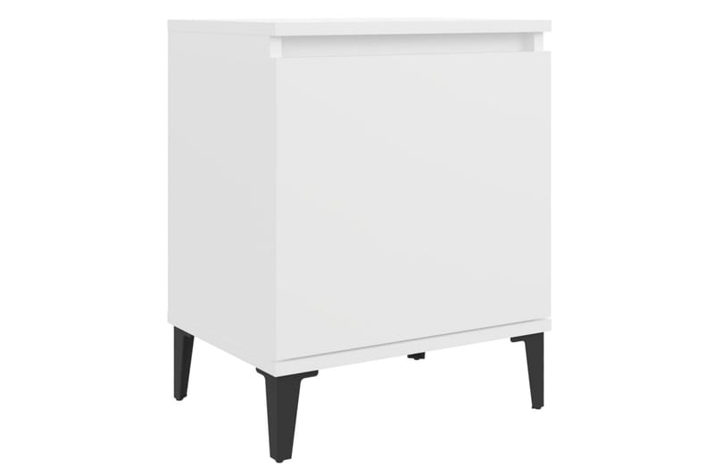 Sängbord med metallben vit 40x30x50 cm - Vit - Möbler - Bord & matgrupper - Avlastningsbord - Sängbord & nattduksbord