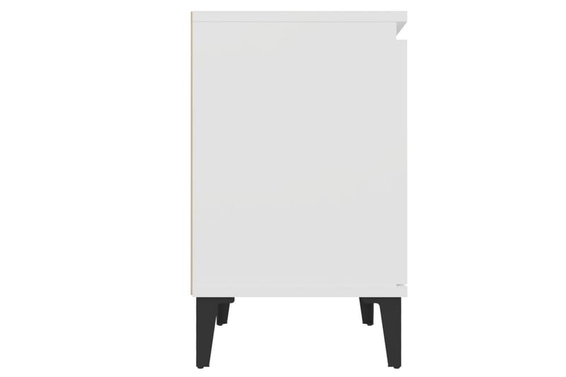 Sängbord med metallben vit 40x30x50 cm - Vit - Möbler - Bord & matgrupper - Avlastningsbord - Sängbord & nattduksbord