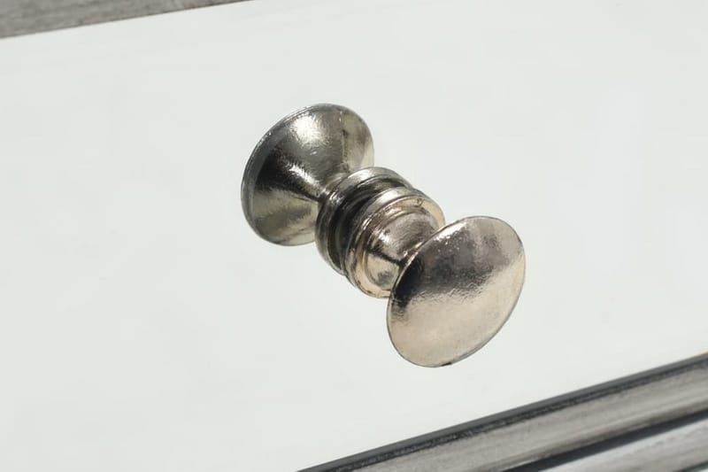 Sängbord med spegel MDF och glas 34,5x30x50 cm - Silver - Möbler - Bord & matgrupper - Avlastningsbord - Sängbord & nattduksbord