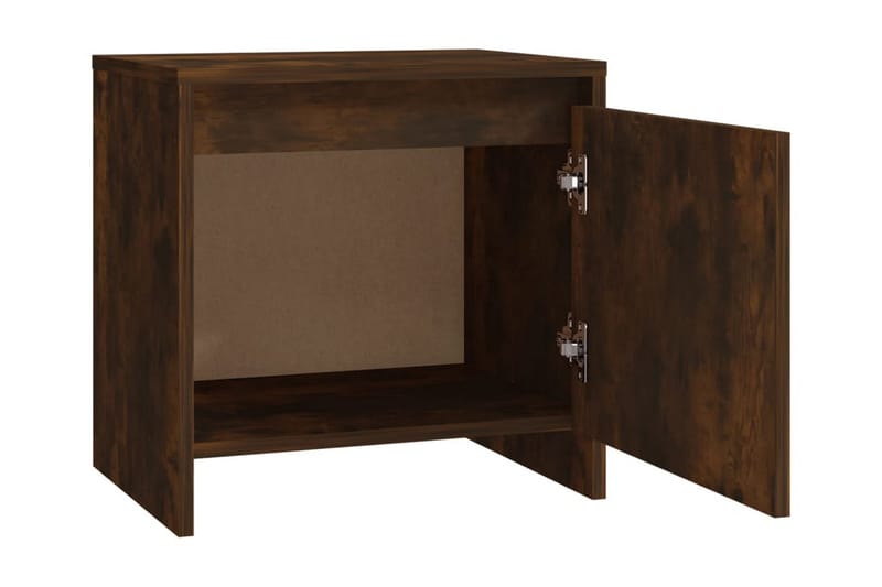 Sängbord rökfärgad ek 45x34x44,5 cm spånskiva - Brun - Möbler - Bord & matgrupper - Avlastningsbord - Sängbord & nattduksbord