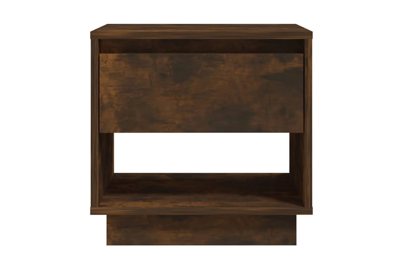 Sängbord rökfärgad ek 45x34x44 cm spånskiva - Brun - Möbler - Bord & matgrupper - Avlastningsbord - Sängbord & nattduksbord