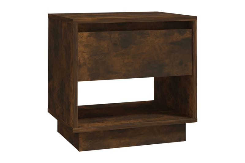 Sängbord rökfärgad ek 45x34x44 cm spånskiva - Brun - Möbler - Bord & matgrupper - Avlastningsbord - Sängbord & nattduksbord