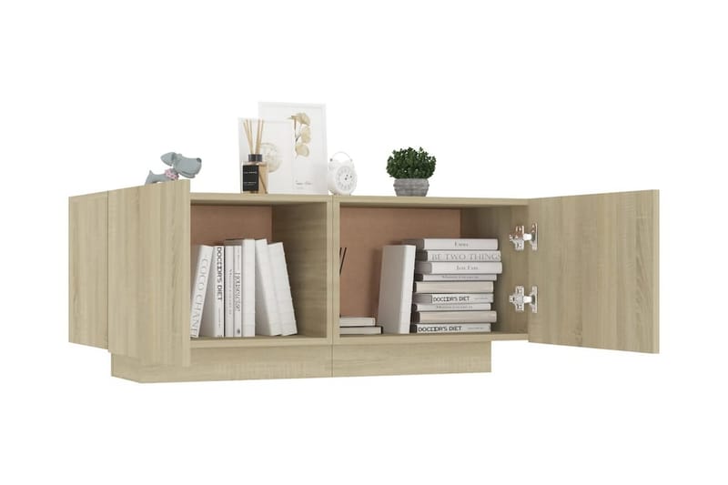 Sängbord sonoma-ek 100x35x40 cm spånskiva - Brun - Möbler - Bord & matgrupper - Avlastningsbord - Sängbord & nattduksbord