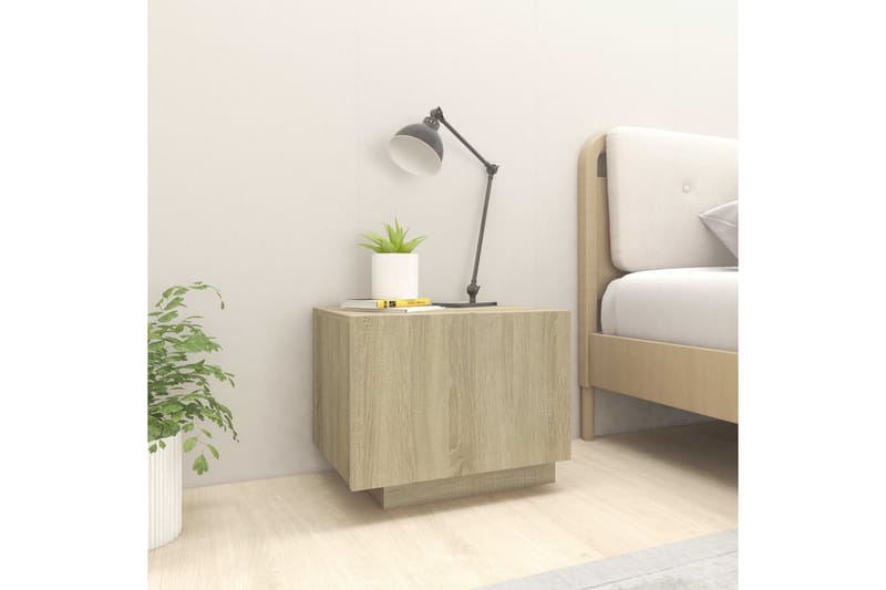 Sängbord sonoma-ek 100x35x40 cm spånskiva - Brun - Möbler - Bord & matgrupper - Avlastningsbord - Sängbord & nattduksbord