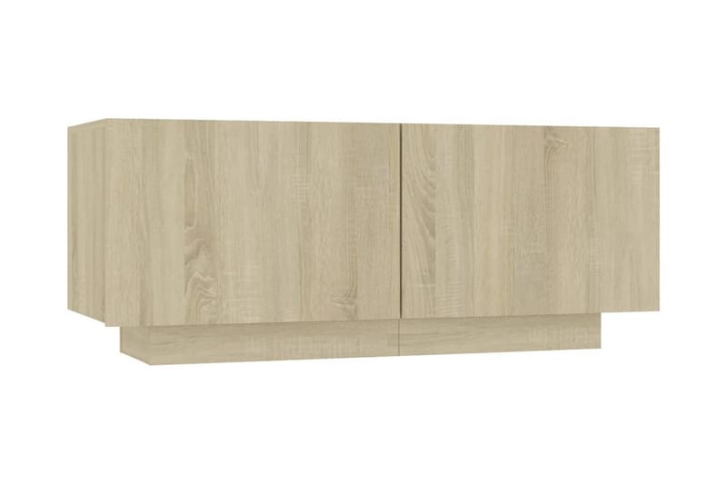 Sängbord sonoma-ek 100x35x40 cm spånskiva - Brun - Sängbord & nattduksbord