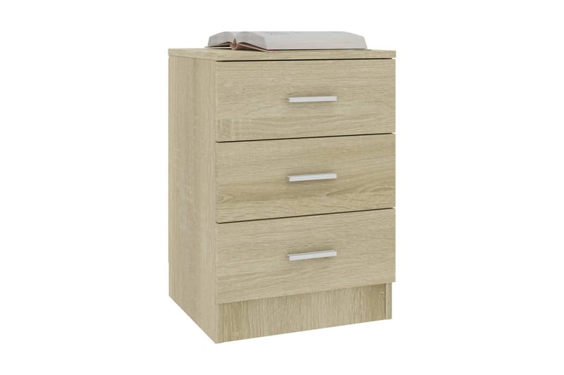 Sängbord sonoma ek 38x35x56 cm spånskiva - Brun - Möbler - Bord & matgrupper - Avlastningsbord - Sängbord & nattduksbord