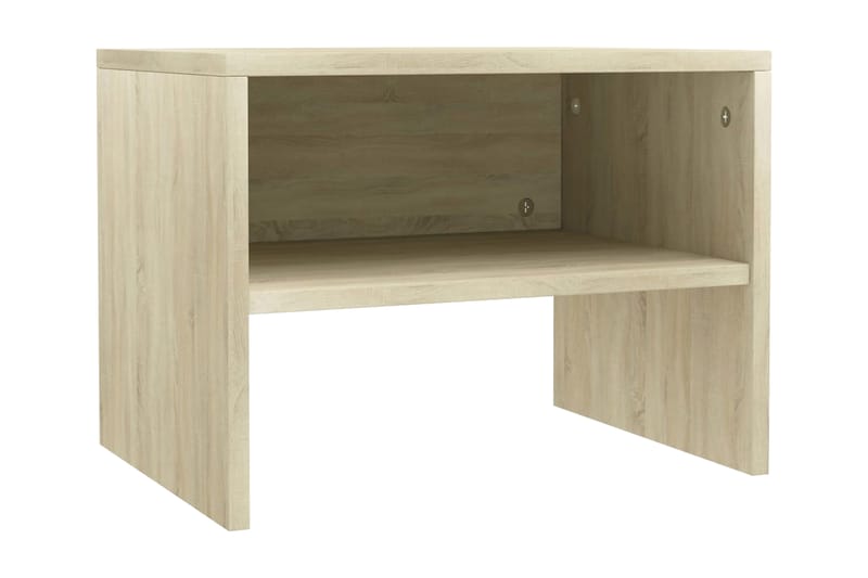 Sängbord sonoma ek 40x30x30 cm spånskiva - Brun - Möbler - Bord & matgrupper - Avlastningsbord - Sängbord & nattduksbord