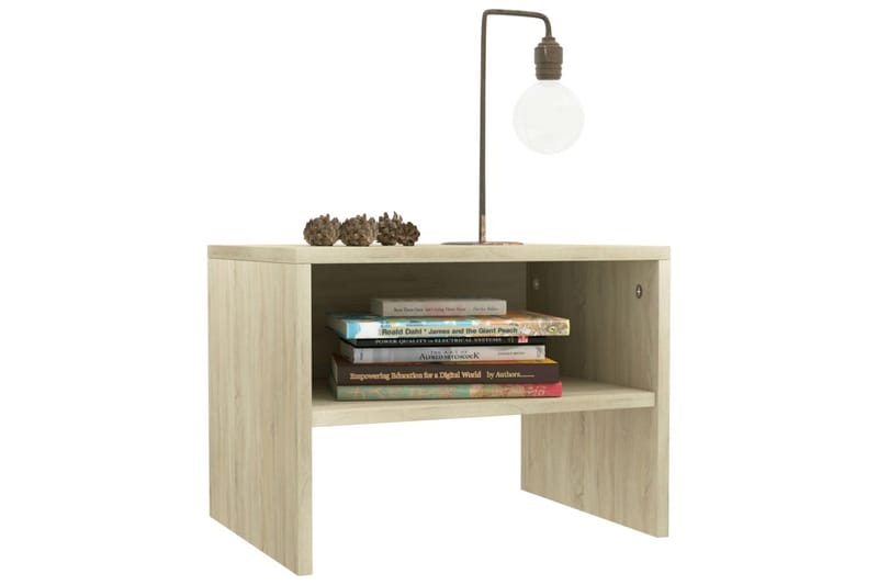 Sängbord sonoma ek 40x30x30 cm spånskiva - Brun - Möbler - Bord & matgrupper - Avlastningsbord - Sängbord & nattduksbord