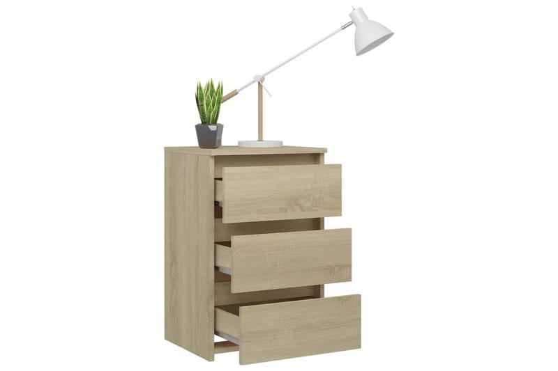 Sängbord sonoma-ek 40x35x62,5 cm spånskiva - Brun - Möbler - Bord & matgrupper - Avlastningsbord - Sängbord & nattduksbord