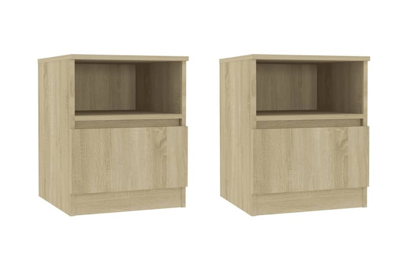Sängbord sonoma-ek 40x40x50 cm spånskiva - Brun - Möbler - Bord & matgrupper - Avlastningsbord - Sängbord & nattduksbord
