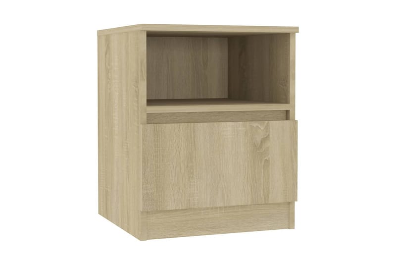 Sängbord sonoma-ek 40x40x50 cm spånskiva - Brun - Möbler - Bord & matgrupper - Avlastningsbord - Sängbord & nattduksbord