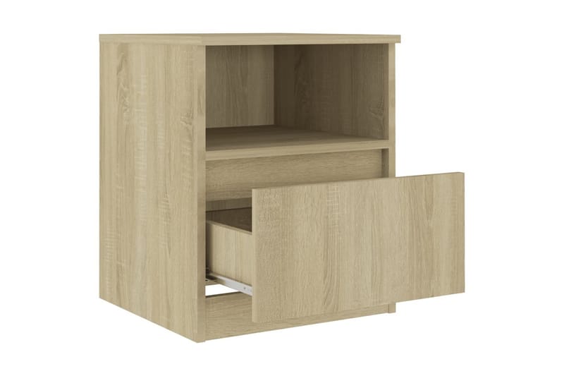 Sängbord sonoma-ek 40x40x50 cm spånskiva - Brun - Möbler - Bord & matgrupper - Avlastningsbord - Sängbord & nattduksbord
