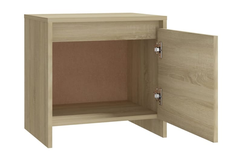 Sängbord sonoma-ek 45x34x44,5 cm spånskiva - Beige - Möbler - Bord & matgrupper - Avlastningsbord - Sängbord & nattduksbord