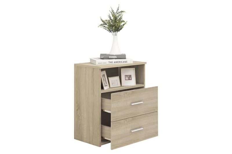 Sängbord sonoma-ek 50x32x60 cm - Brun - Möbler - Bord & matgrupper - Avlastningsbord - Sängbord & nattduksbord