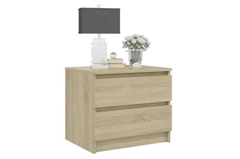 Sängbord sonoma-ek 50x39x43,5 cm spånskiva - Brun - Möbler - Bord & matgrupper - Avlastningsbord - Sängbord & nattduksbord