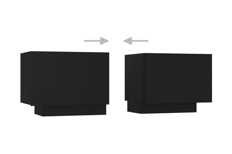 Sängbord svart 100x35x40 cm spånskiva - Svart - Möbler - Bord & matgrupper - Avlastningsbord - Sängbord & nattduksbord