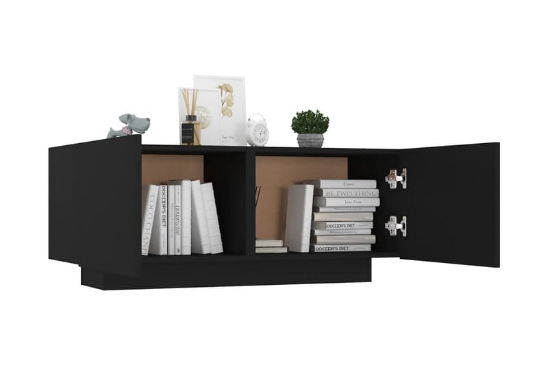 Sängbord svart 100x35x40 cm spånskiva - Svart - Möbler - Bord & matgrupper - Avlastningsbord - Sängbord & nattduksbord